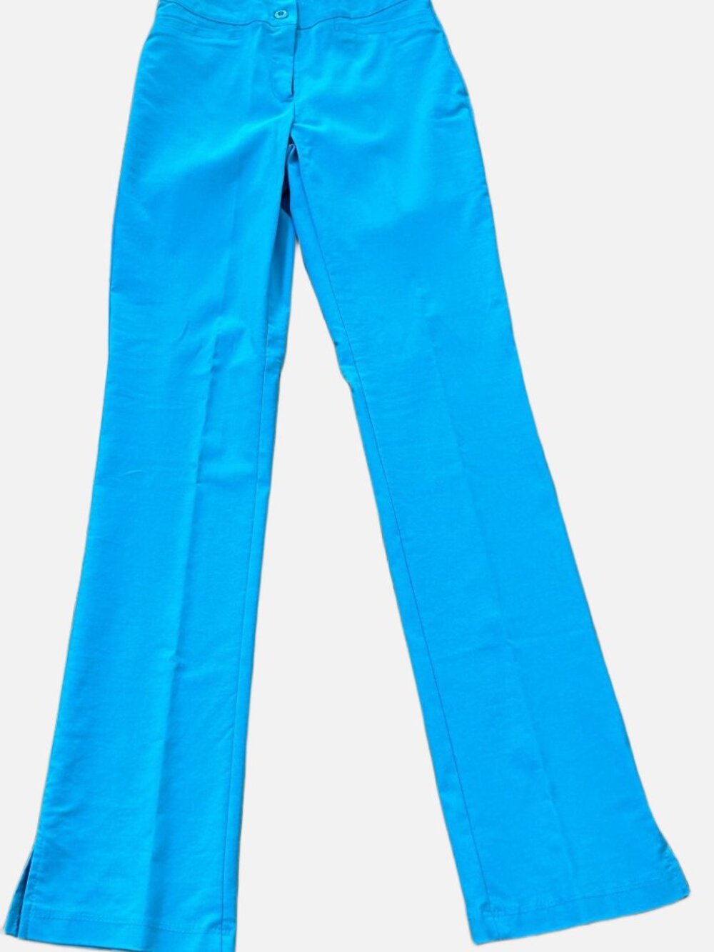 SEDUCTION BRAND AQUA BLUE FITTED PANTS STRAIGHT LEG SIZE SMALL